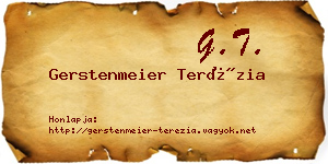 Gerstenmeier Terézia névjegykártya